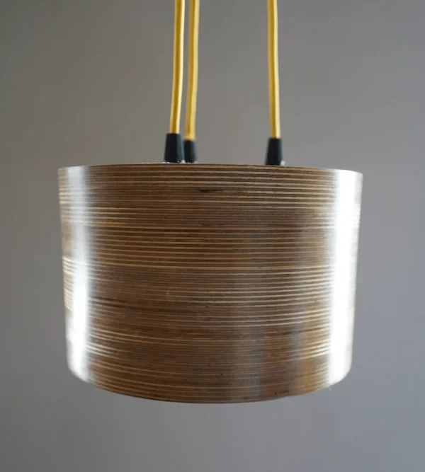 Lumaify's 3 Bulb Round Pendant Light | Modern Birch Plywood Light