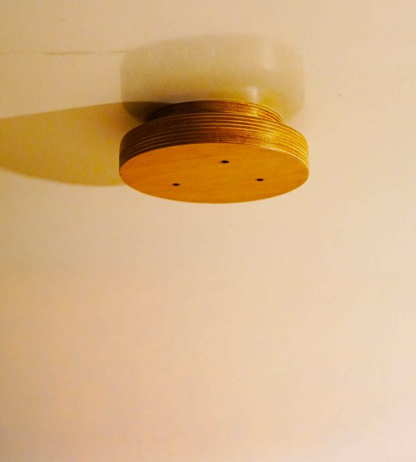 This sleek Triple Cable Ceiling Rose with visable layered plywood edge sanded super smooth & finished in a hardoil wax