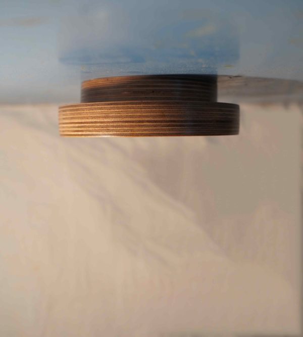 Quad Cable Ceiling Rose with exposed plywood edge, shadow gap & no visible fixings. Finished in a hardoil wax
